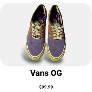 Vans Purple and Brown Sneakers Classic Style